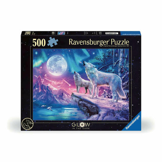 Ravensburger Puzzle Wolf im Nordlicht, Erwachsenenpuzzle, 500 Teile, 12000476