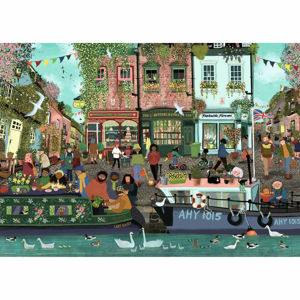 Ravensburger Puzzle Riverside Town, Erwachsenenpuzzle, 1000 Teile, 12000814