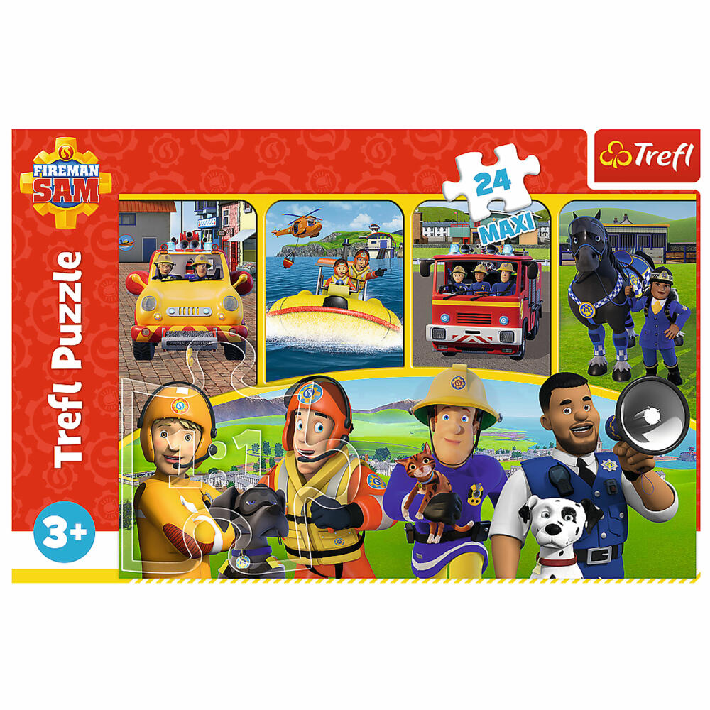 Trefl Maxi Puzzle Fireman Sam, children's puzzle, 24 pieces, 60 x 40 cm, 14356