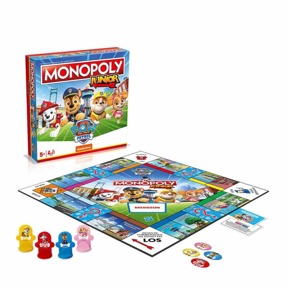 Winning Moves Monopoly Junior - Paw Patrol, Brettspiel, Kinderspiel, Gesellschaftsspiel, ab 4 Jahren, WM04163-GER-6