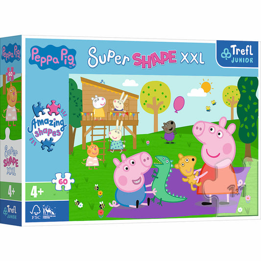 Trefl Junior Super Shape XXL Puzzle Peppa Pig, 60 pieces, 60 x 40 cm, 50011