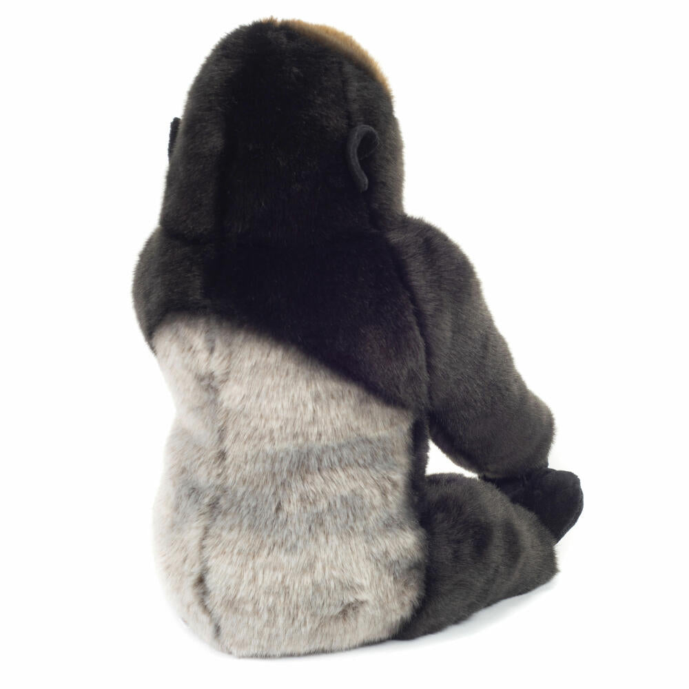 Teddy Hermann Berggorilla sitzend, Kuscheltier, Stofftier, Plüschtier, Gorilla, Wildtier, Plüsch, Schwarz, 35 cm, 929437