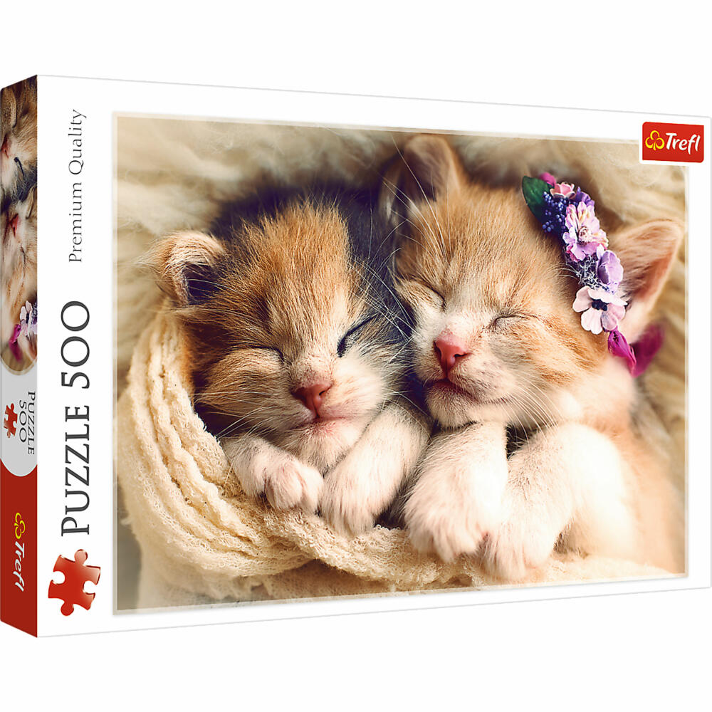 Trefl Puzzle Sleeping Cats, Kittens, 500 pieces, 48 ​​x 34 cm, 37271