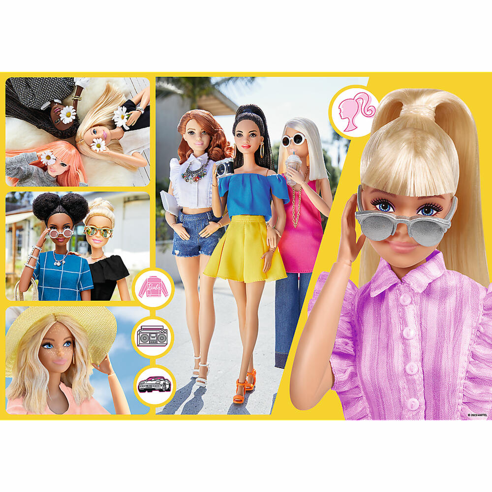 Trefl Glitter Puzzle Barbie, mit Glitzer, 100 Teile, 48 x 34 cm, 14830