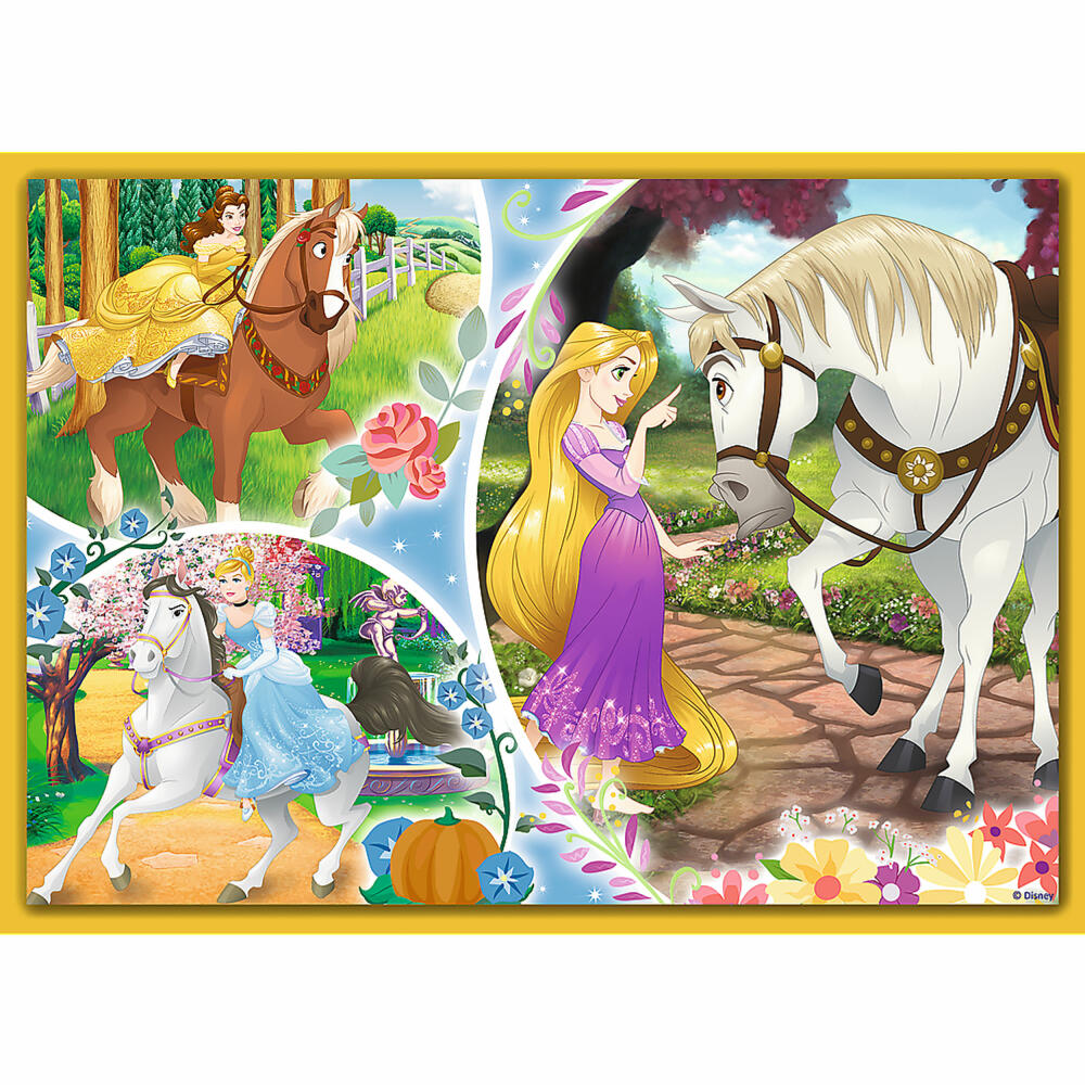 Trefl 4 in 1 Puzzle - Prinzessinnen, 35 + 48 + 54 + 70 Teile, 28.5 x 20.5 cm, 34385