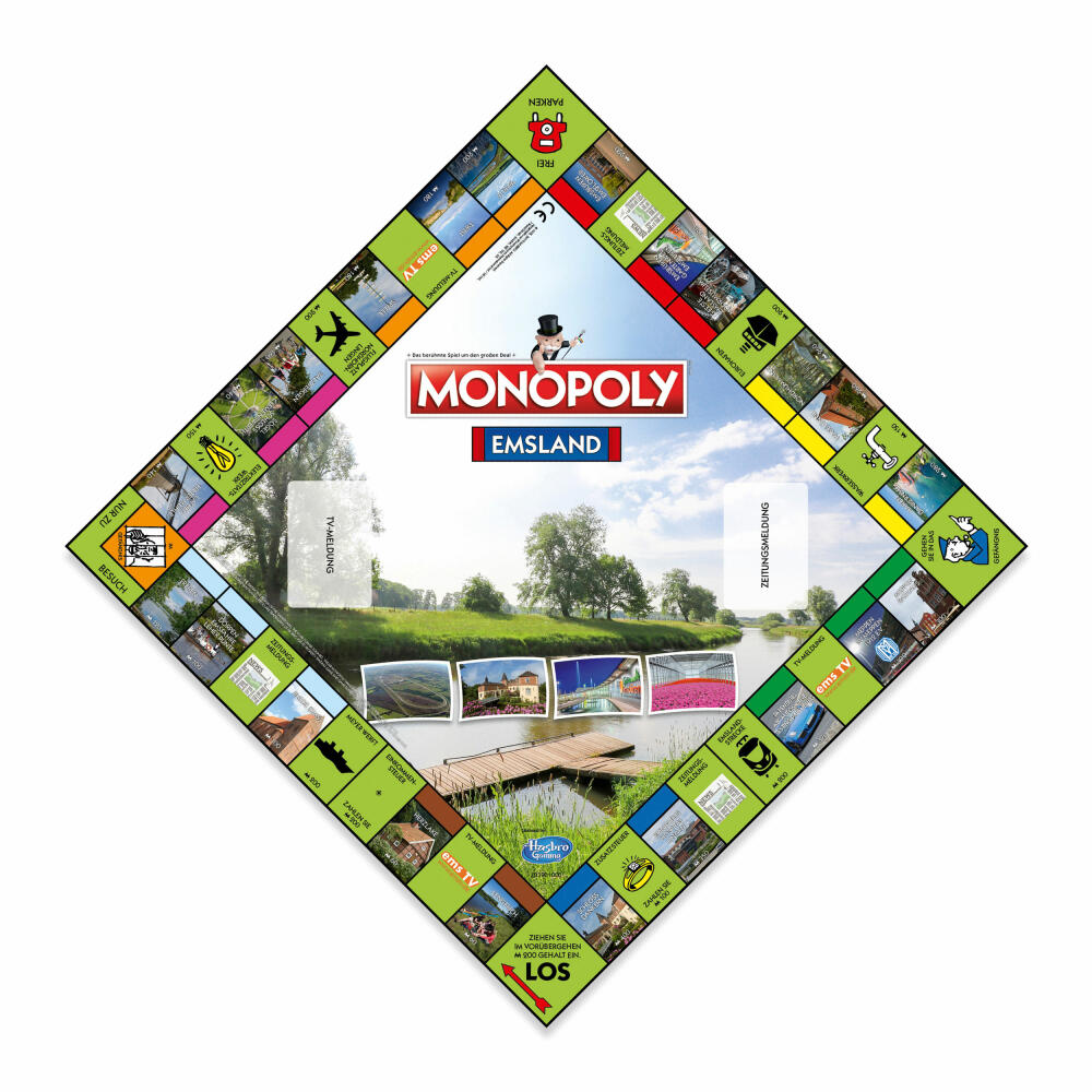 Winning Moves Monopoly Emsland, board game, parlor game, family game, 46103