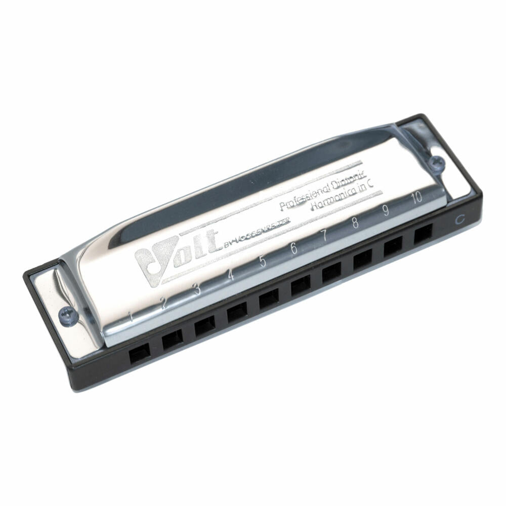Voggenreiter Volt Mundharmonika Set, 5-tlg., Blues Harp Schule, Harmonika MH-01, in C-Dur, Instrument