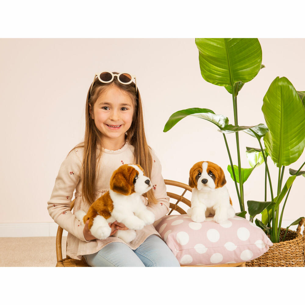 Teddy Hermann Bernhardiner sitzend, Plüschtier, Hund, Plüsch, Braun, Weiß, 25 cm, 919834