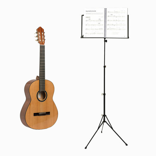 Voggenreiter Gitarren Set, 2-tlg., Konzertgitarre Student KG-2000 3/4, Notenständer NS-100, Akustikgitarre, Notenpult