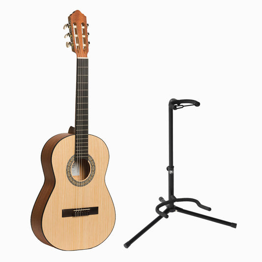 Voggenreiter Gitarren Set, 2-tlg., Konzertgitarre Student KG-1000 1/2, Gitarrenständer GS-100, Akustikgitarre
