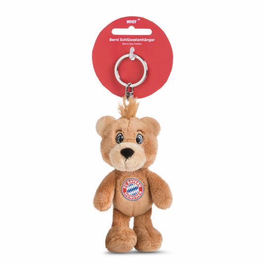 NICI FC Bayern München Bär Berni Schlüsselanhänger, Schlüssel Anhänger, Glücksbringer, 10 cm, 49071