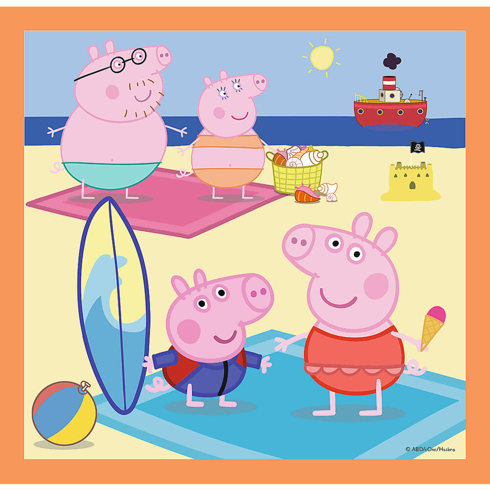 Trefl 3 in 1 Puzzle - Peppa Pig, 20 + 50 + 36 Teile, 20 x 19.5 cm, 34852