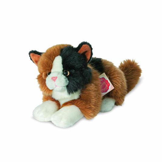 Teddy Hermann Glückskatze, Kuscheltier, Stofftier, Plüschtier, Haustier, liegend, Plüsch, Mehrfarbig, 20 cm, 90690