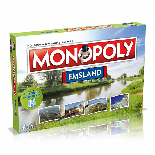 Winning Moves Monopoly Emsland, board game, parlor game, family game, 46103