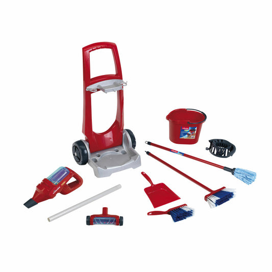 Theo Klein Vileda Broom Cart with Vacuum Cleaner Upright 3in1, Children's Vacuum Cleaner, Children's Toy, Children's Toy, 6720