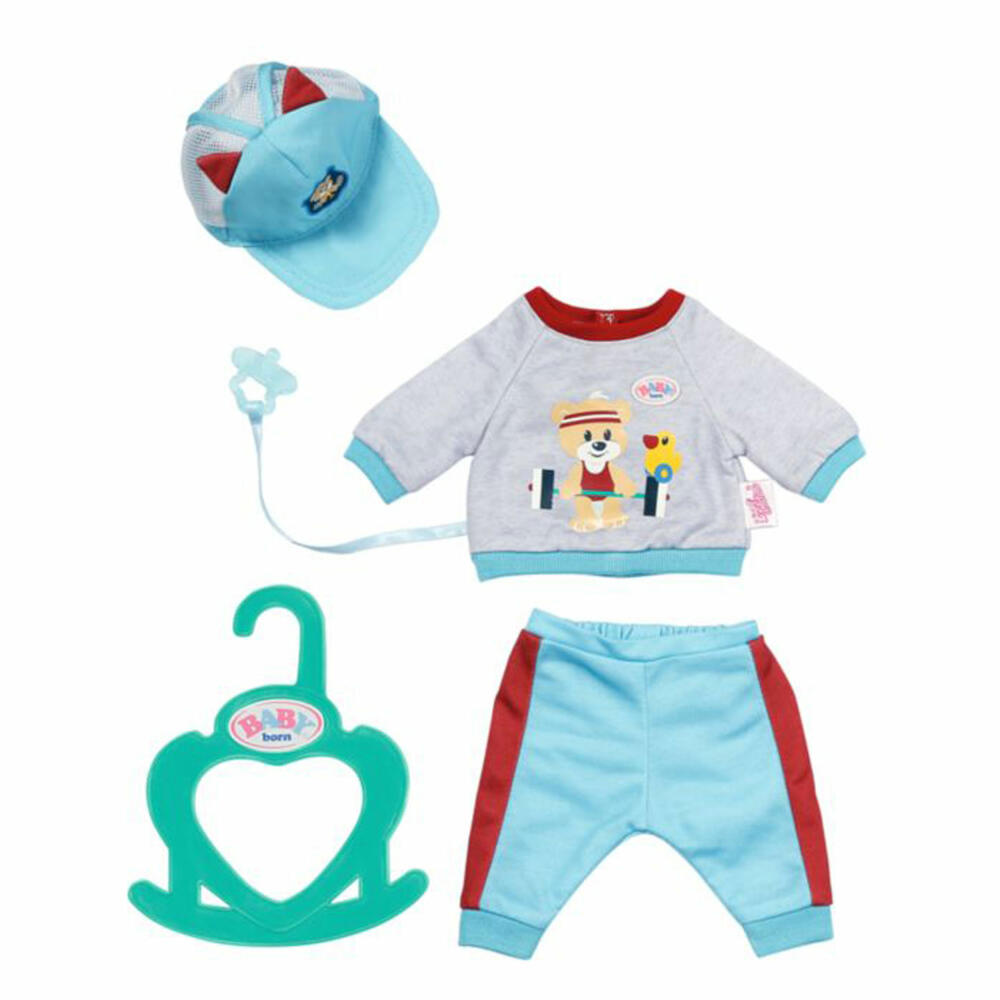 Zapf Creation BABY born Little Sport Outfit Blue, Doll Clothes, Dolls Clothes, 831878