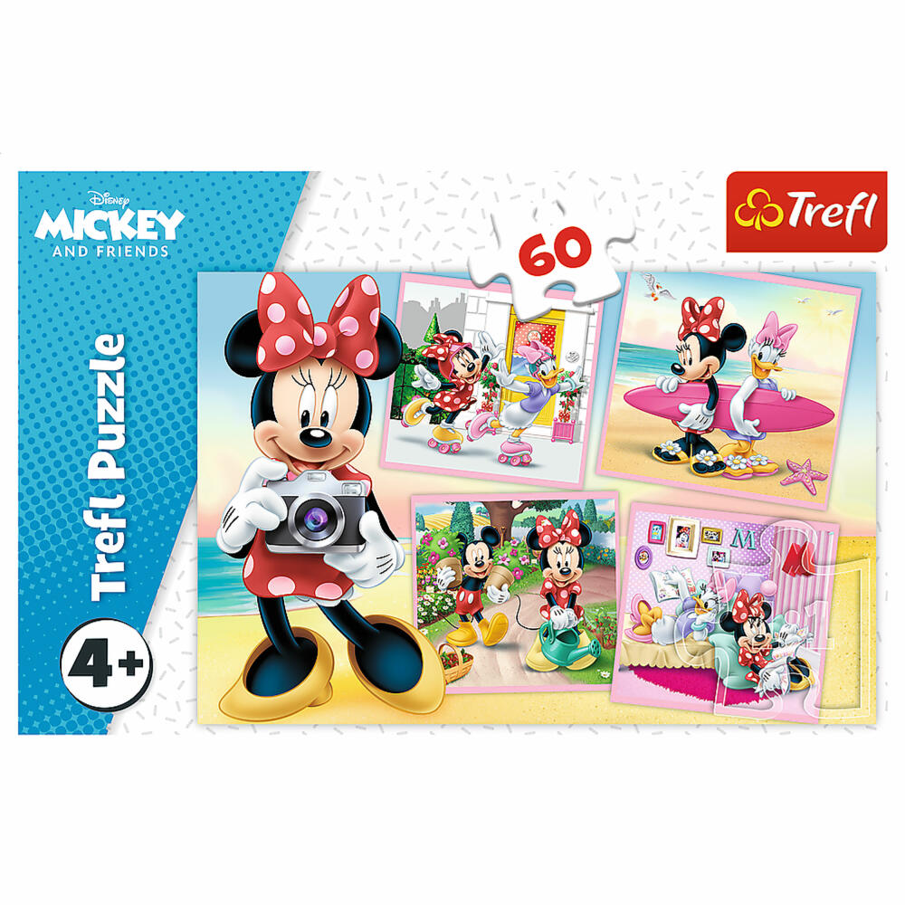Trefl Puzzle Disney Minnie Mouse, children's puzzle, 60 pieces, 33 x 22 cm, 17360