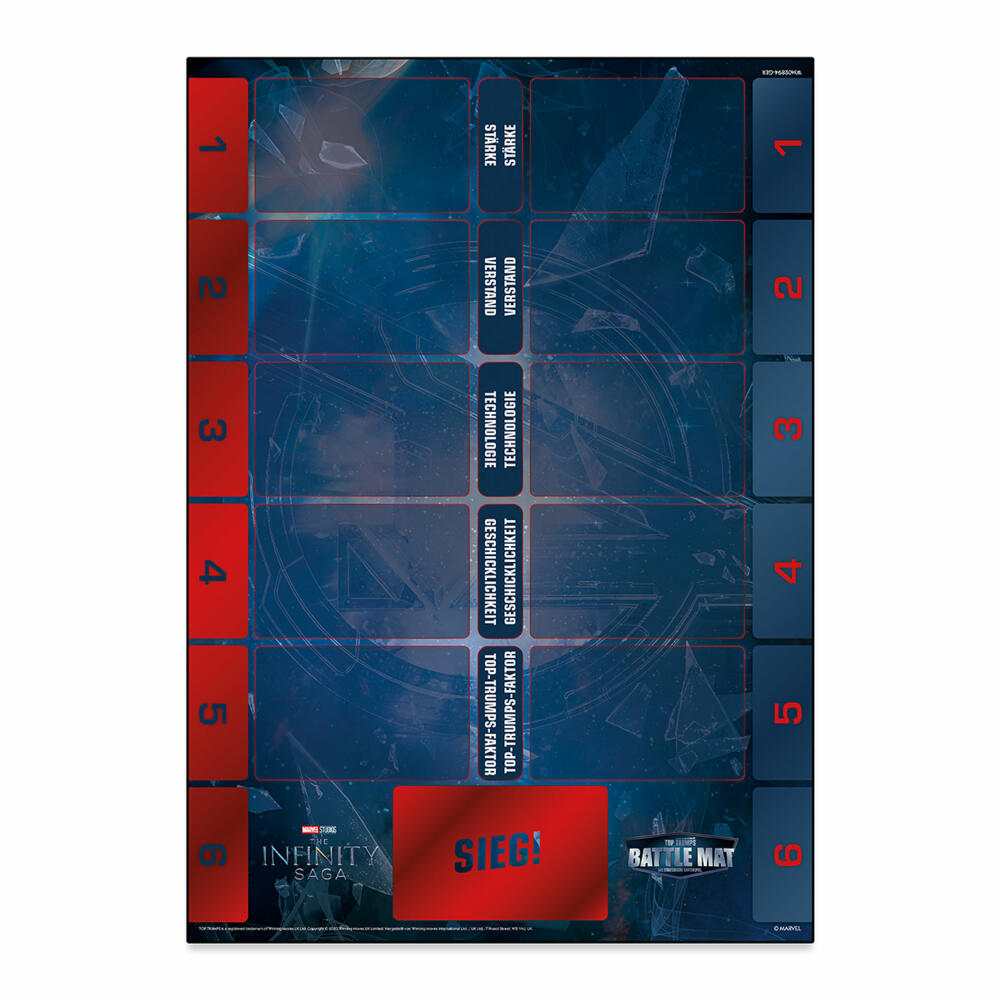 Winning Moves Battle Mat Marvel, Top Trumps, Card Game, Family Game, Ages 8 and Up, WM02894-GER-6