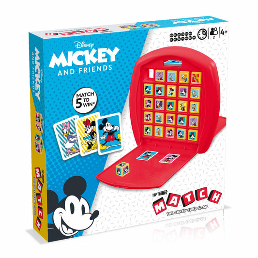 Winning Moves Top Trumps Match Mickey and Friends, Dice Game, Board Game, Dice Game, Children's Game, 48170