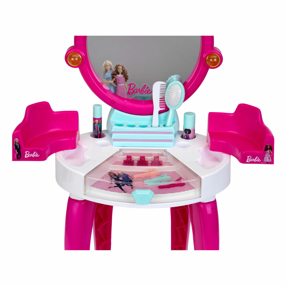 Theo Klein Barbie Schönheitsstudio Licht und Soundfunktion, Schminktisch, Frisiertisch, Kinder, 5328