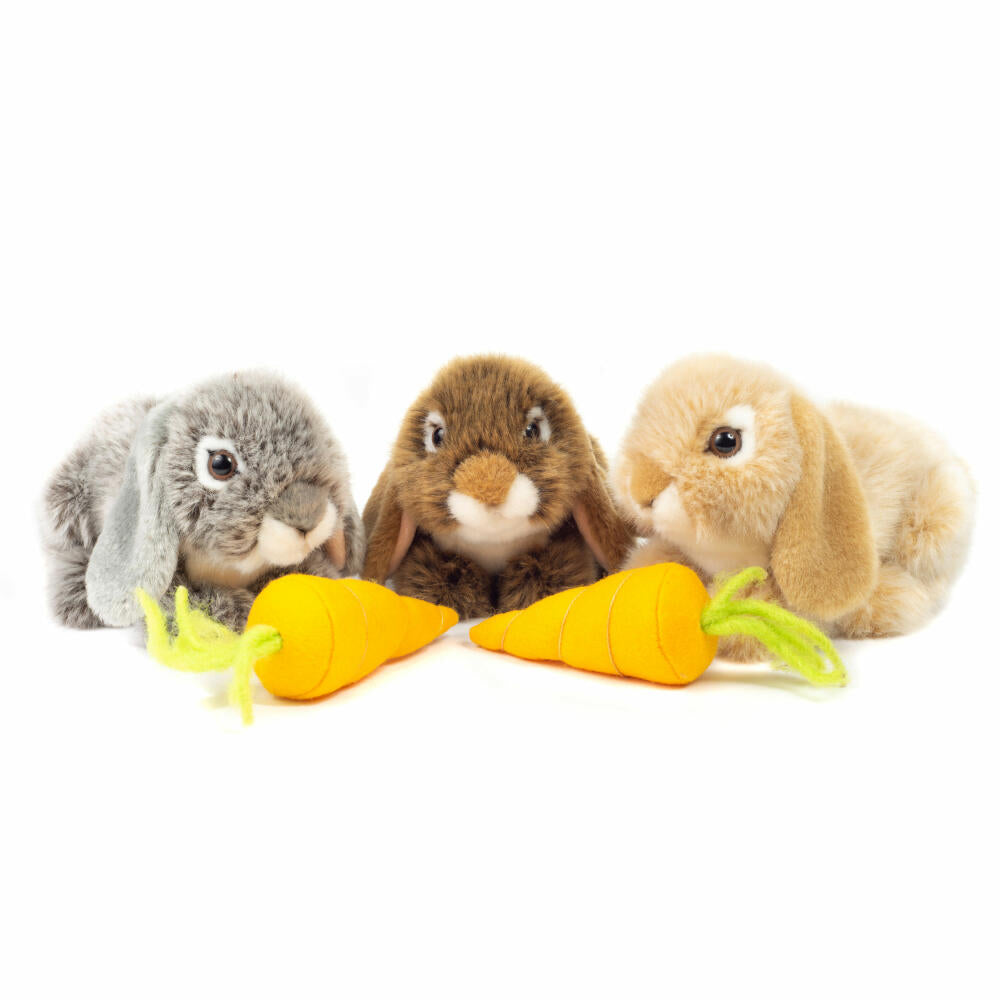 Teddy Hermann ram rabbit, cuddly toy, stuffed toy, plush toy, rabbit, hare, plush, beige, 18 cm, 937272