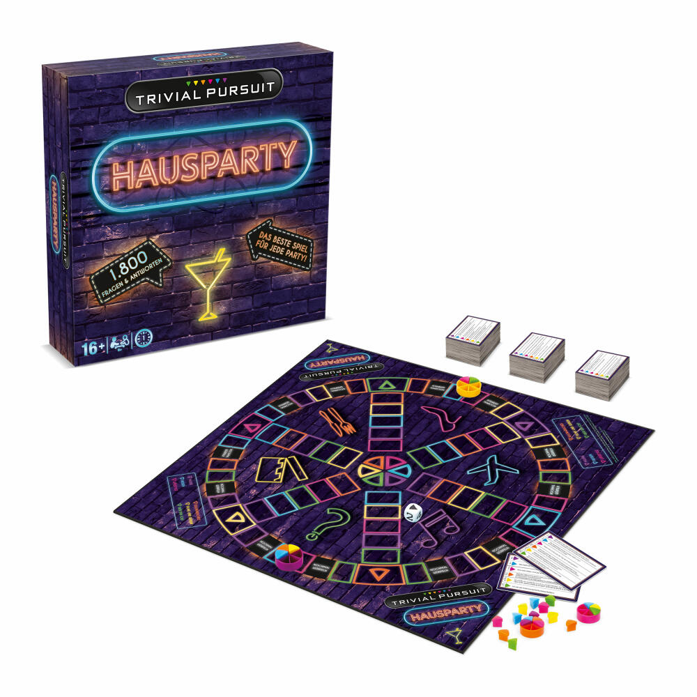 Winning Moves Trivial Pursuit - Hausparty XL, Brettspiel, Gesellschaftsspiel, Wissensspiel, ab 16 Jahren, 47407