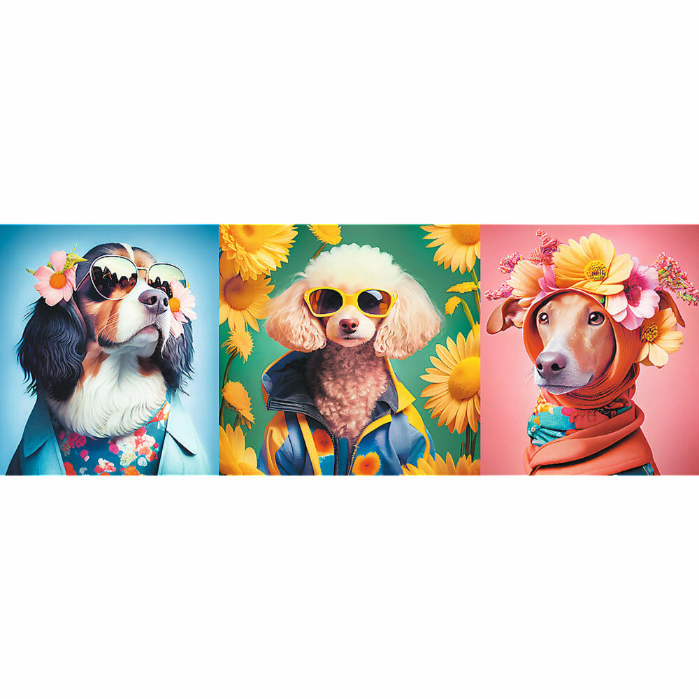 Trefl Panorama-Puzzle Hunde Fashion Week, 500 Teile, 66 x 23.7 cm, 29517