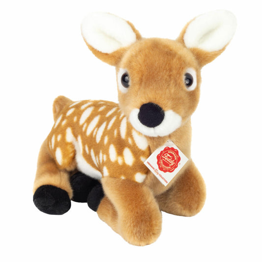 Teddy Hermann Rehkitz liegend, Kuscheltier, Stofftier, Plüschtier, Waldtier, Plüsch, Hellbraun, 25 cm, 908500