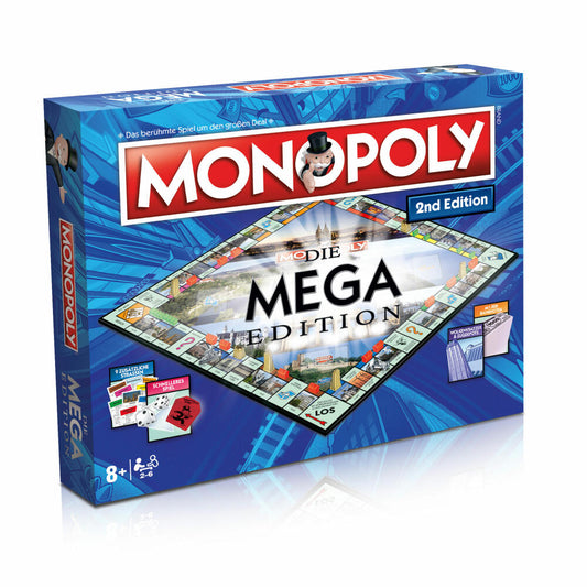 Winning Moves Monopoly Mega 2nd Edition, Board Game, Parlor Game, Family Game, 46899