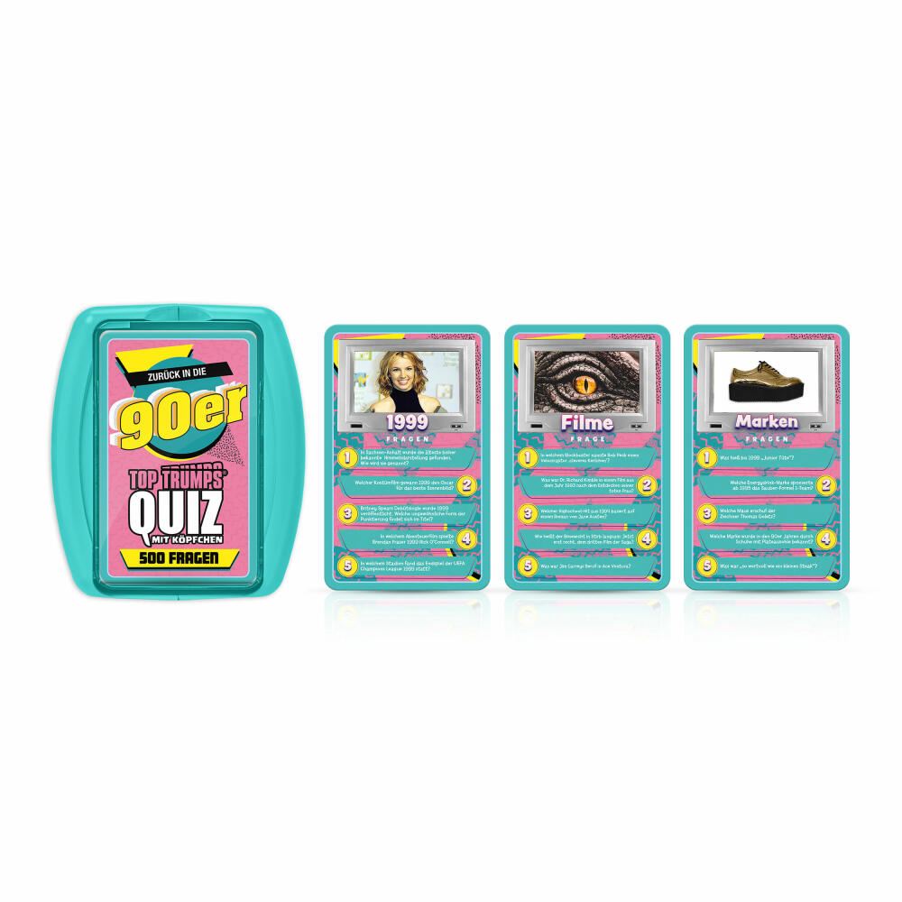 Winning Moves Top Trumps Quiz 90s, Quiz Game, Board Game, Knowledge Game, 47315