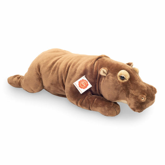 Teddy Hermann Nilpferd Liegend, Kuscheltier, Stofftier, Plüschtier, Exotisches Tier, Plüsch, 48 cm, 905950