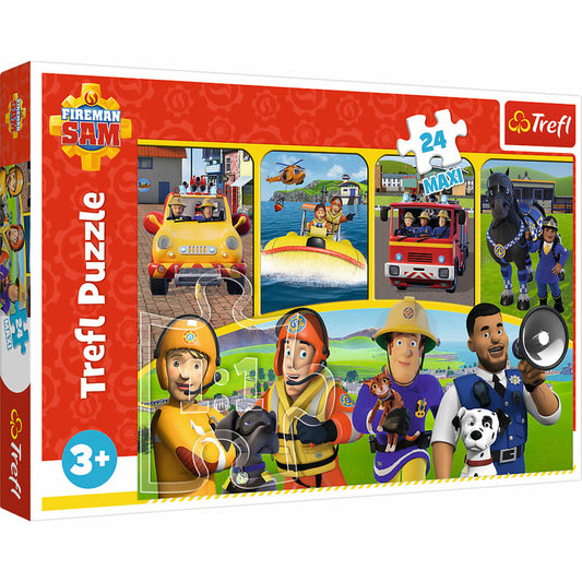 Trefl Maxi Puzzle Fireman Sam, children's puzzle, 24 pieces, 60 x 40 cm, 14356