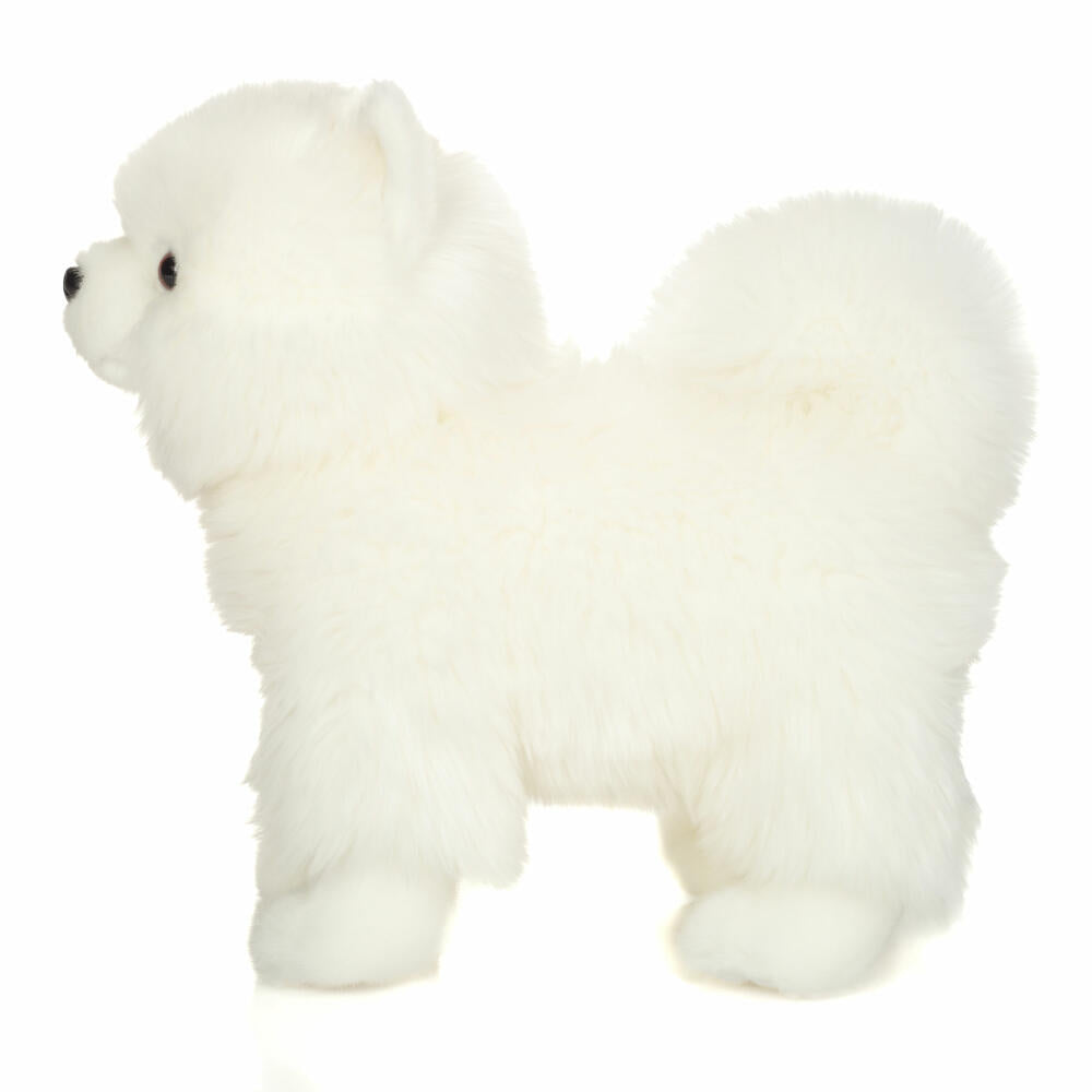 Teddy Hermann Zwergspitz stehend, Plüschtier, Hund, Plüsch, Weiß, 35 cm, 919810