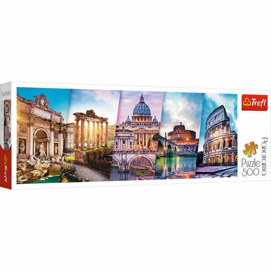 Trefl Panorama-Puzzle Reise nach Italien, 500 Teile, 66 x 23.7 cm, 29505