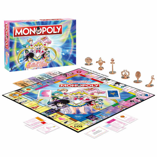 Winning Moves Monopoly Sailor Moon, Brettspiel, Gesellschaftsspiel, Familienspiel, 44789