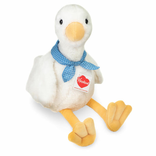 Teddy Hermann Ente Elisa, Kuscheltier, Stofftier, Plüschtier, Bauernhoftier, Plüsch, Weiß, 28 cm, 939221