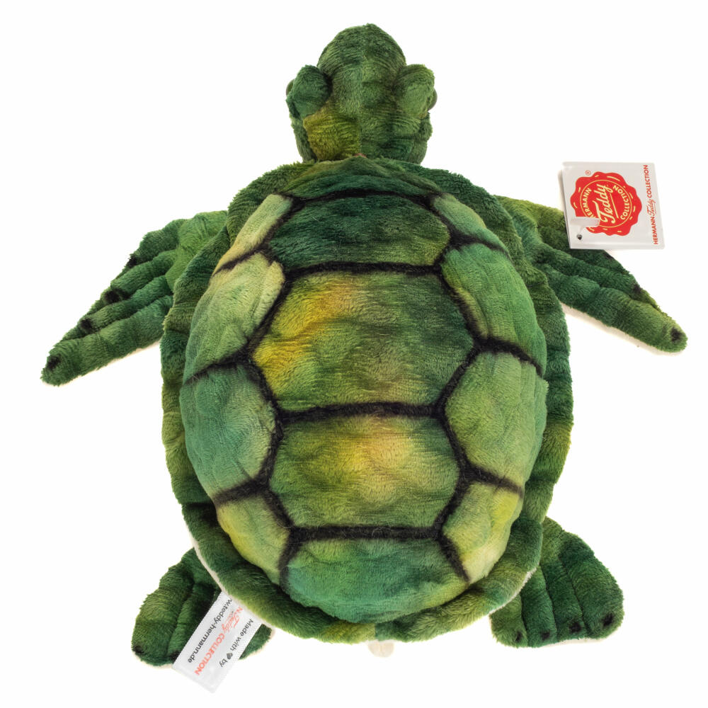 Teddy Hermann Water Turtle, Plush Toy, Sea Animal, Plush, Green, 23 cm, 900344