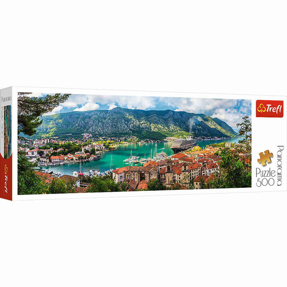 Trefl Panorama-Puzzle Kotor, Montenegro, 500 Teile, 66 x 23.7 cm, 29506