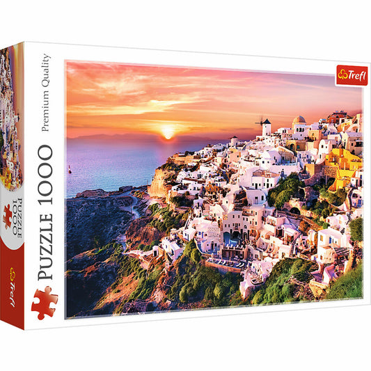 Trefl Puzzle Sonnenuntergang über Santorini, Griechenland, 1000 Teile, 68.3 x 48 cm, 10435
