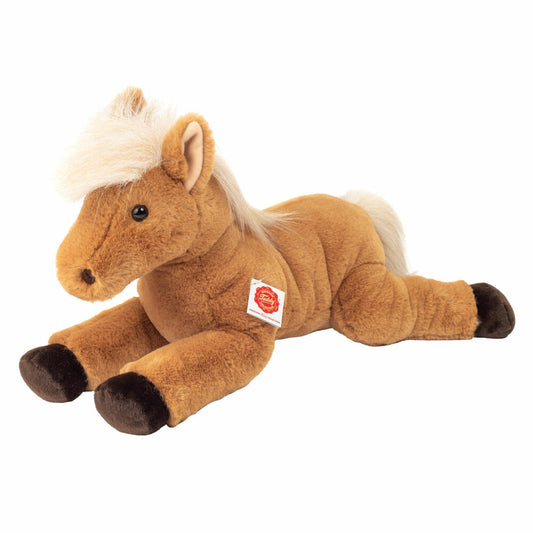 Teddy Hermann Pferd liegend, Kuscheltier, Stofftier, Plüschtier, Bauernhoftier, Plüsch, Braun, 48 cm, 902751
