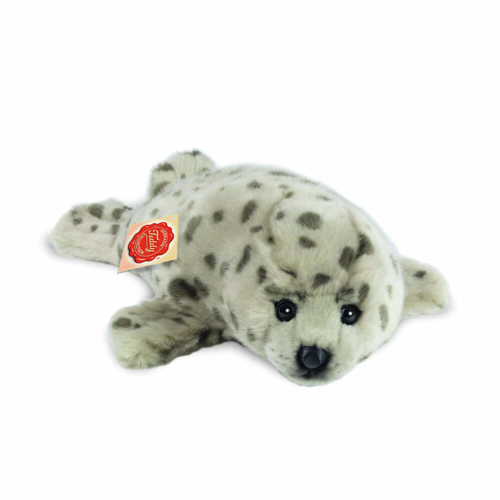 Teddy Hermann Robbe, cuddly toy, stuffed toy, plush toy, sea creature, plush, grey, 32 cm, 90131