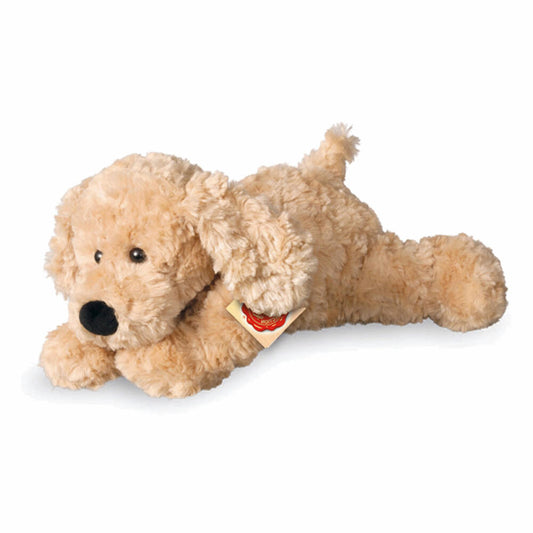 Teddy Hermann Schlenkerhund, Kuscheltier, Stofftier, Plüschtier, Hund, liegend, Plüsch, Beige, 28 cm, 91928
