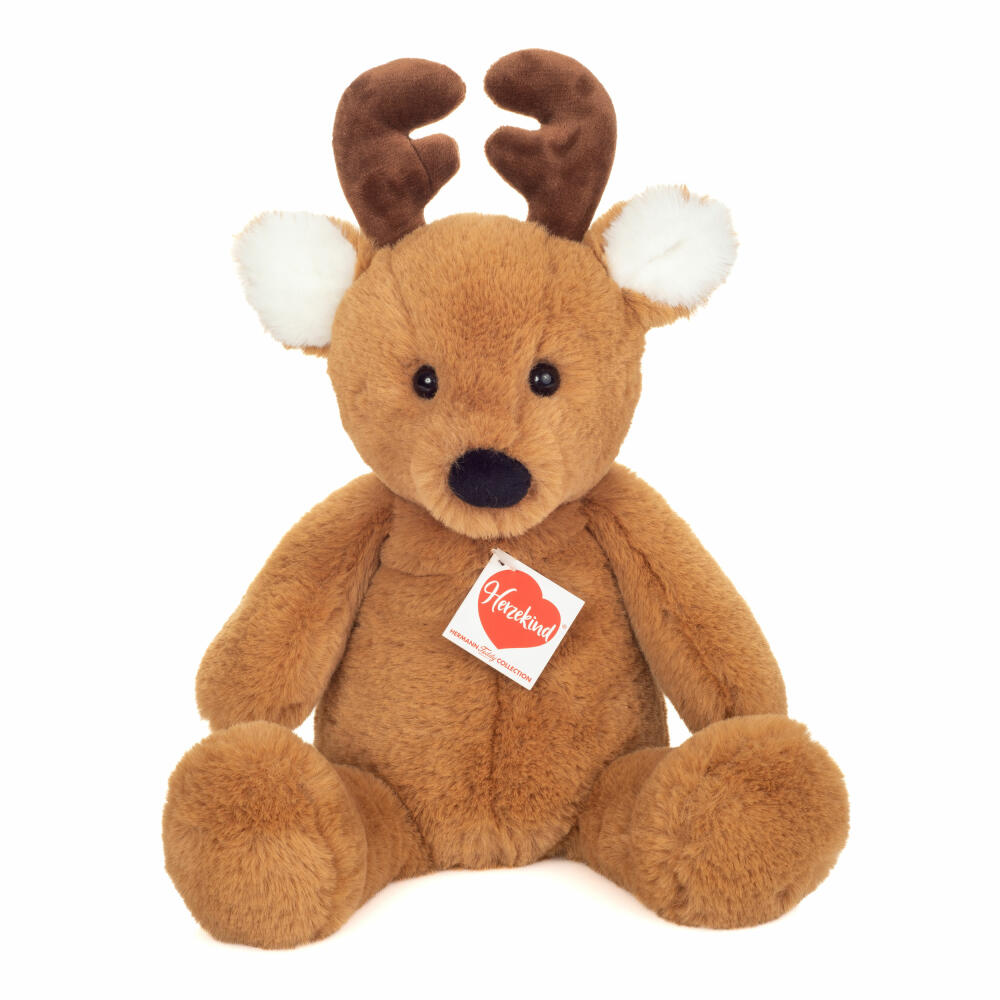 Teddy Hermann Hirsch Maxi, Plüschtier, Wildtier, Herzekind, Plüsch, Braun, 32 cm, 939566