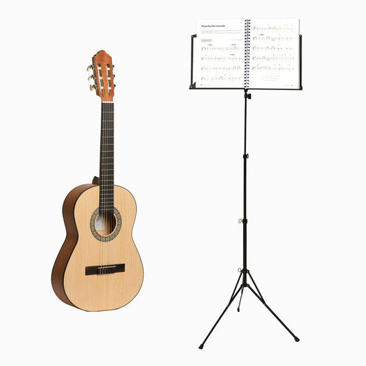 Voggenreiter Gitarren Set, 2-tlg., Konzertgitarre Student KG-1000 3/4, Notenständer NS-100, Akustik Gitarre