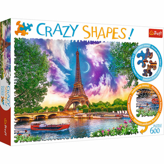 Trefl Puzzle Crazy Shapes Sky over Paris, 600 pieces, 68.3 x 48 cm, 11115