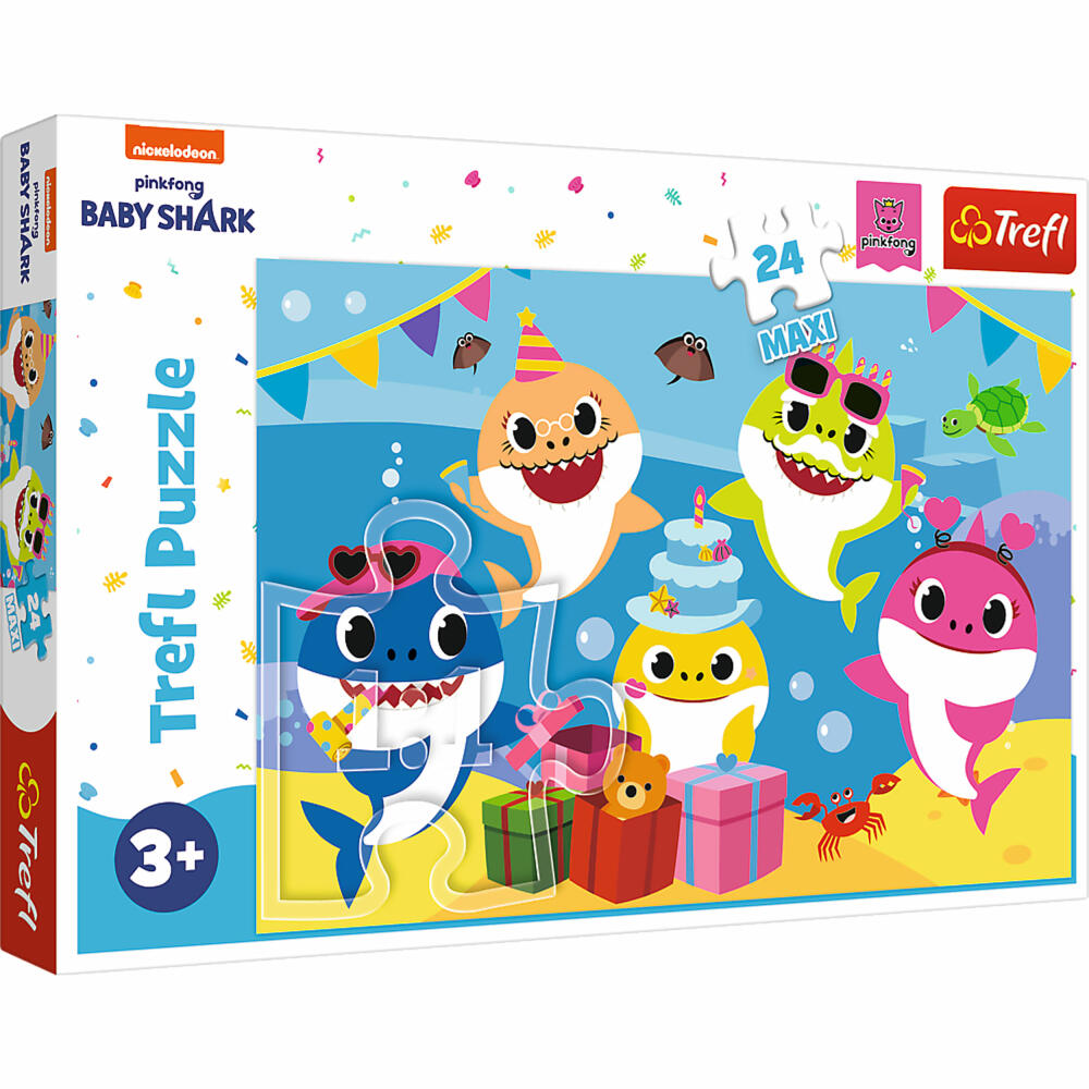Trefl Maxi Puzzle Happy Sharks, children's puzzle, 24 pieces, 60 x 40 cm, 14337