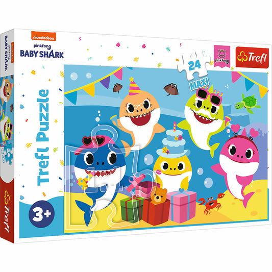 Trefl Maxi Puzzle Happy Sharks, children's puzzle, 24 pieces, 60 x 40 cm, 14337
