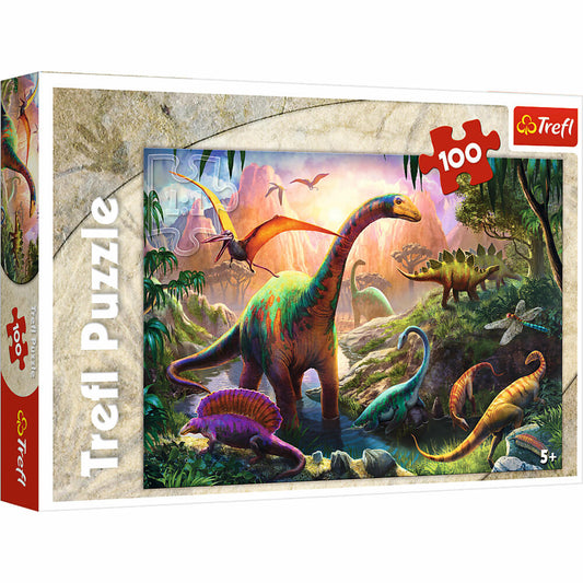 Trefl Puzzle Dinosaur Land, children's puzzle, 100 pieces, 41 x 27.5 cm, 16277