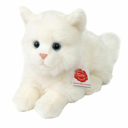 Teddy Hermann Katze Britisch Kurzhaar, Kuscheltier, Stofftier, Plüschtier, Katzen, Plüsch, Weiß, 20 cm, 906964