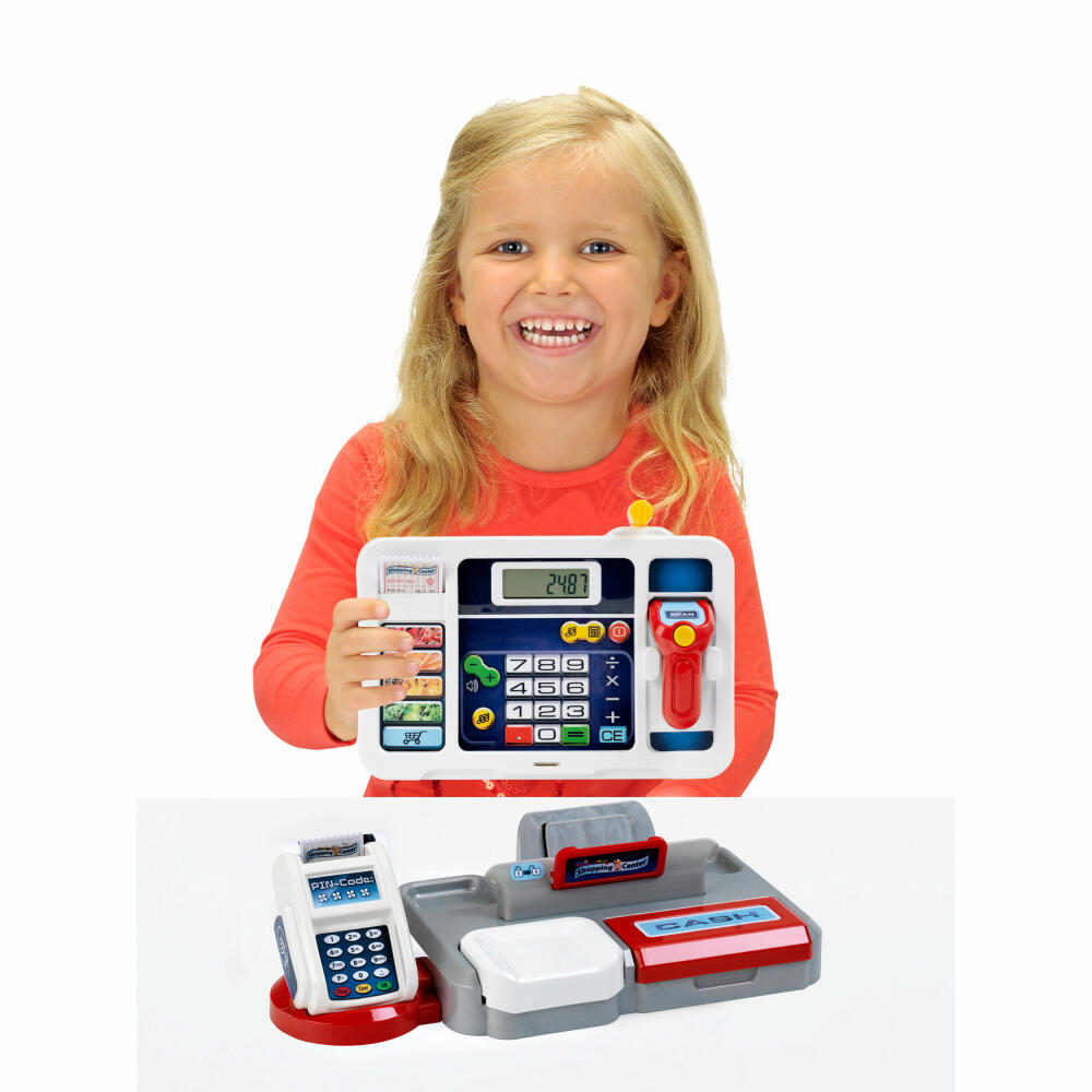 Theo Klein Shopping Center Tablet Cash Register, with Soundbar, Toy Cash Register, Play Cash Register, Supermarket Cash Register, Children's Toy, 9389